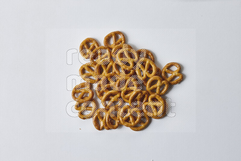 Pretzels snacks on white background