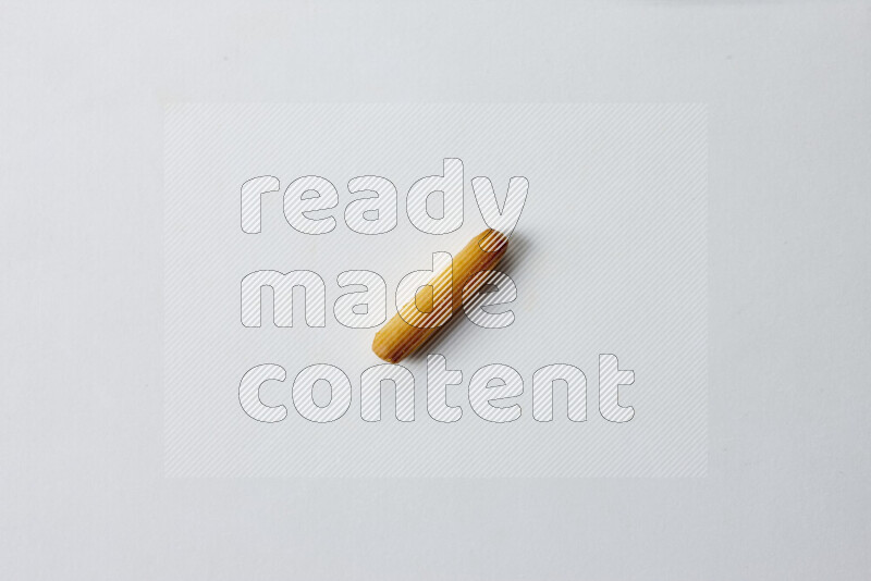 Assorted snacks on white background
