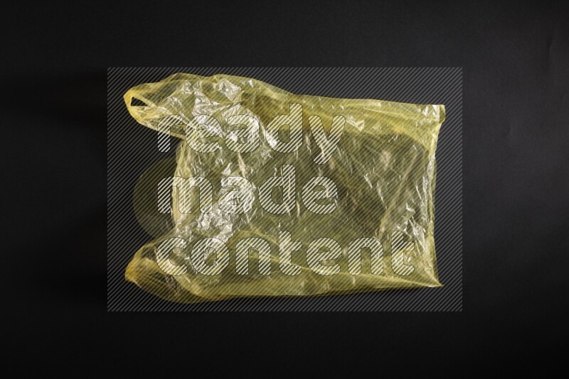 Colored plastic textures on black background