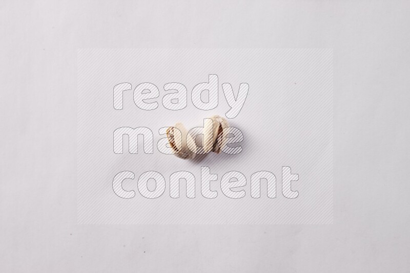 Pistachios on white background