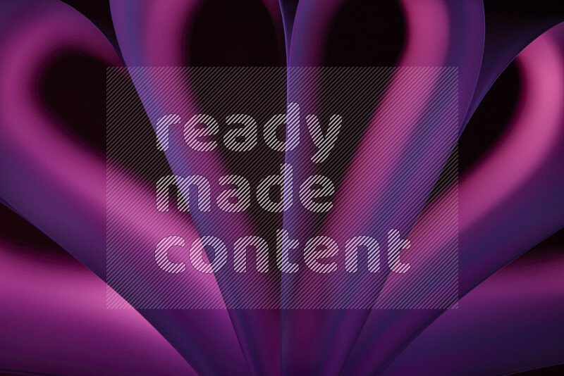 An abstract art piece displaying smooth curves in pink and purple gradients created by colored light