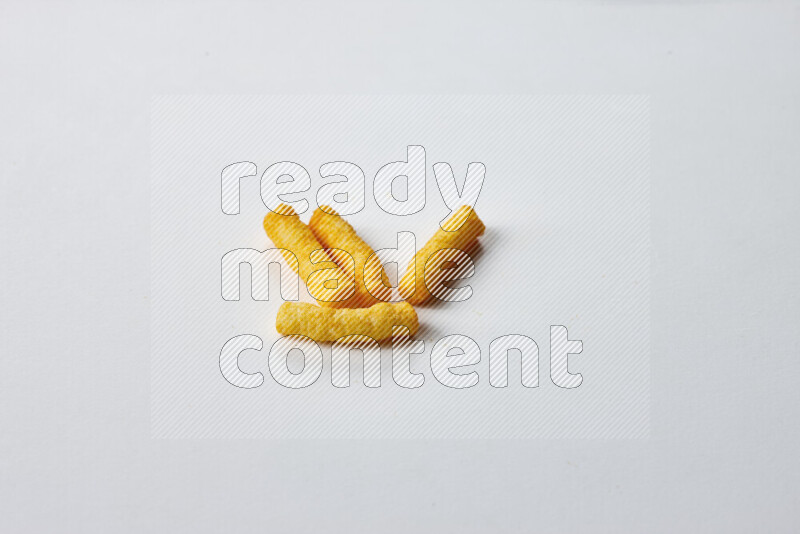 Puffs snacks on white background