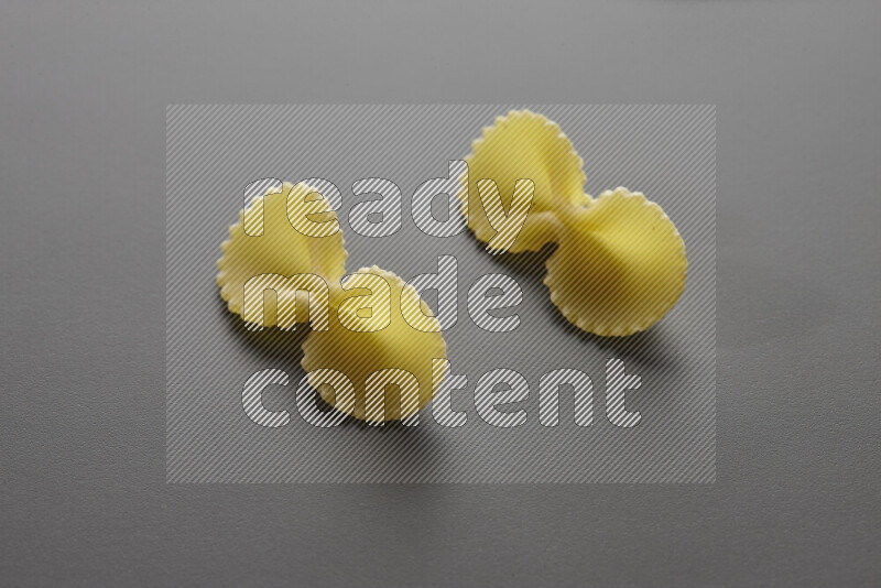Fiocchi pasta on grey background