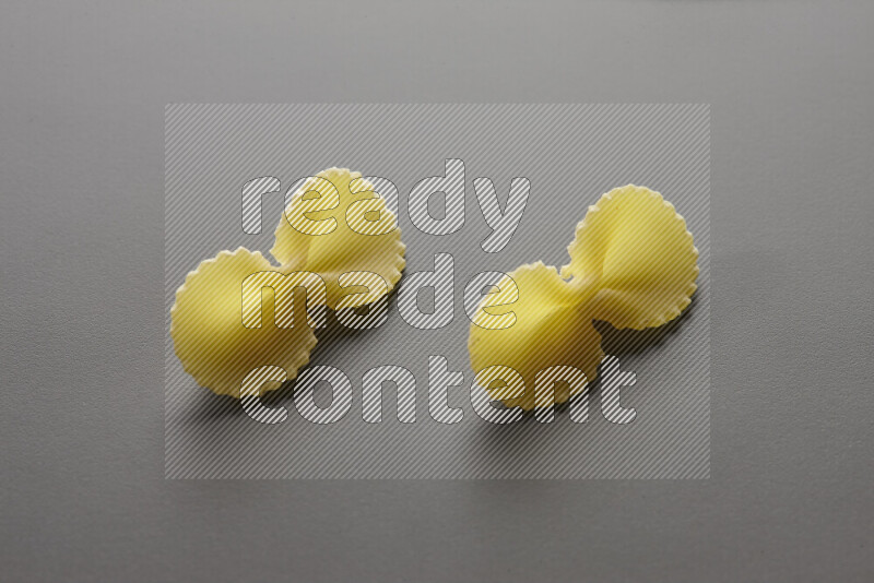 Fiocchi pasta on grey background