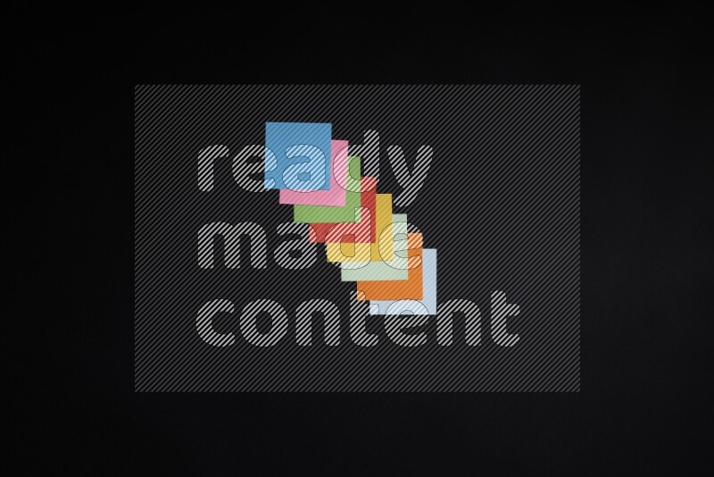 Colored notes on black background