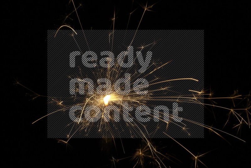 Sparkler candle isolated on black background