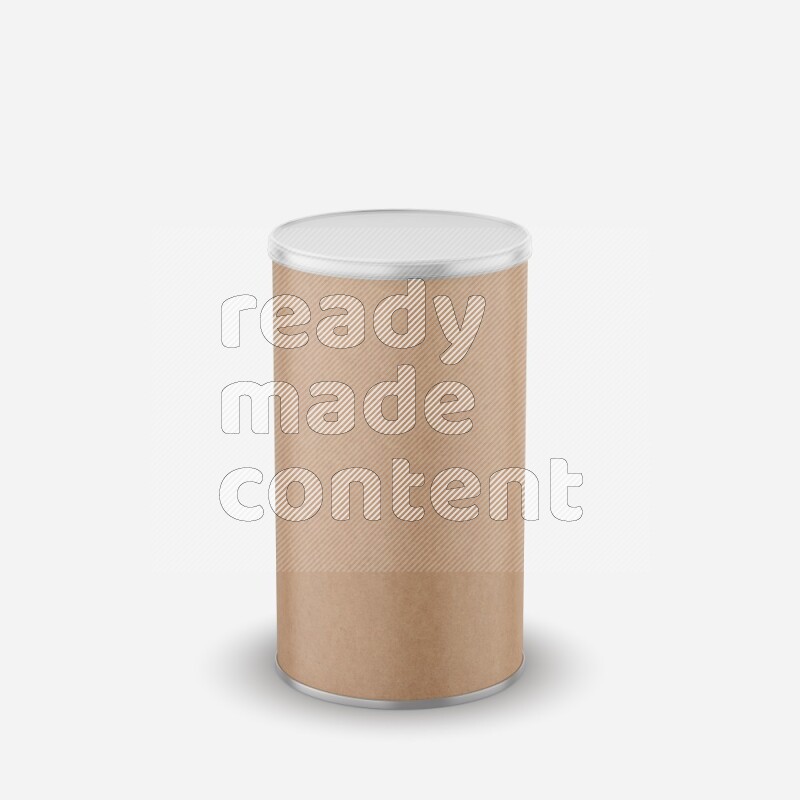 Kraft paper tube mockup with plastic cap isolated on white background 3d rendering