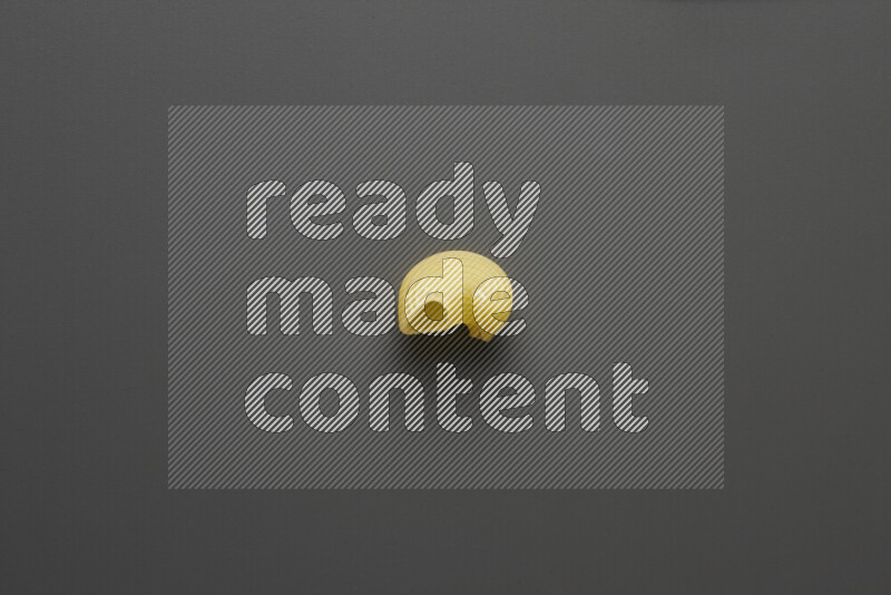 Pipe pasta on grey background