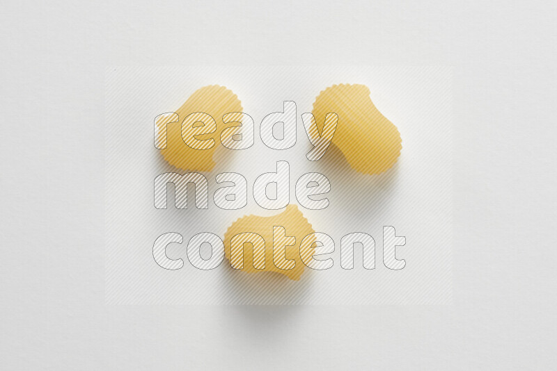 Pipe pasta on white background
