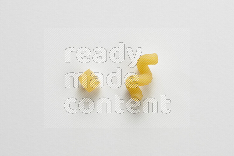 Different pasta types on white background