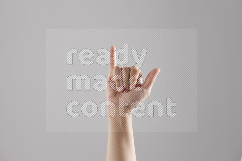 Woman hands gesturing sign language