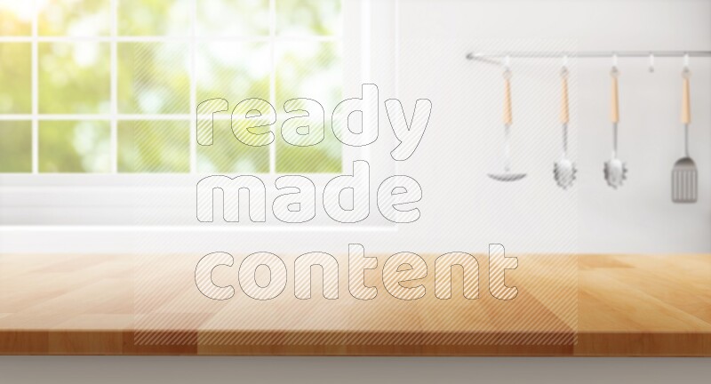 Kitchen tabletop with kitchen view