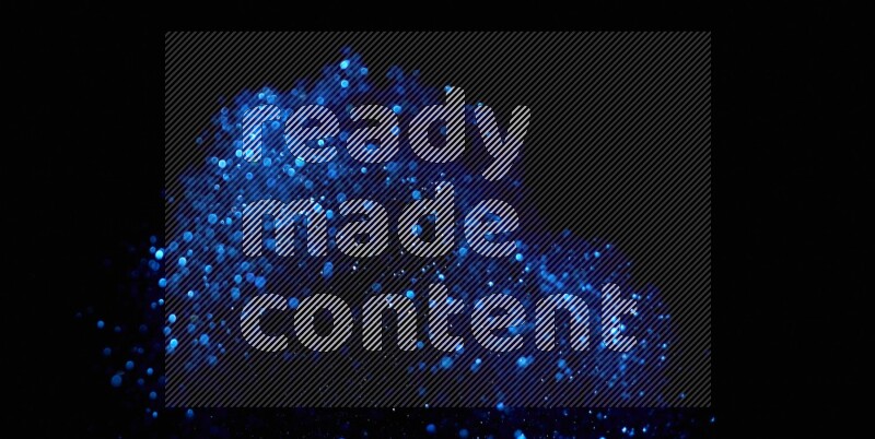 Blue glitter powder isolated on black background