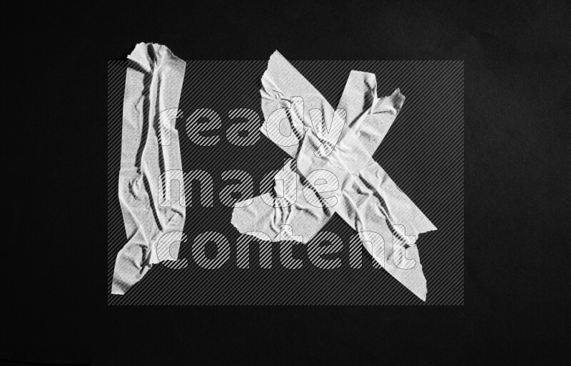 Duct tape on black background