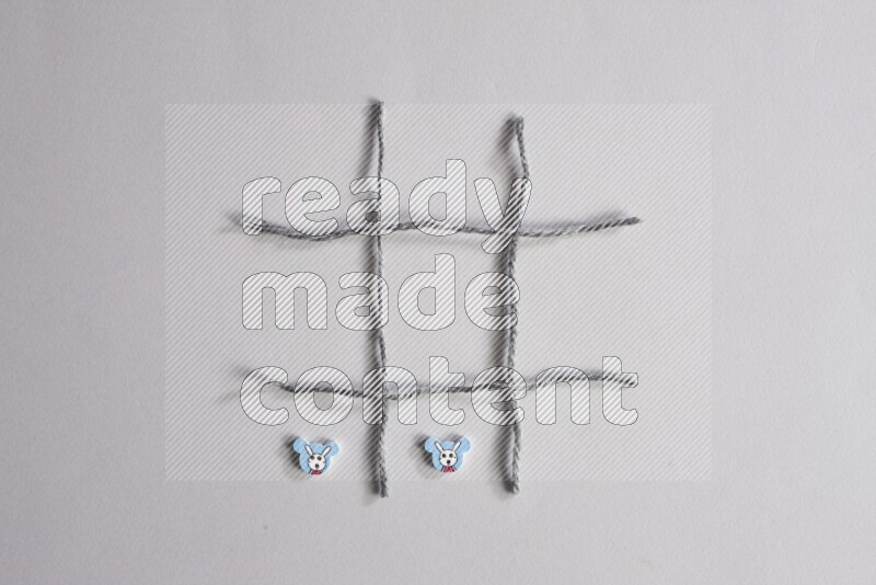 Multicolored buttons placed on grey background