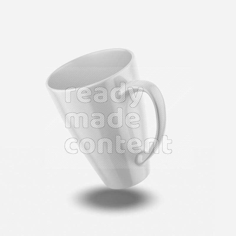 Ceramic glossy mug mockup isolated on white background 3d rendering