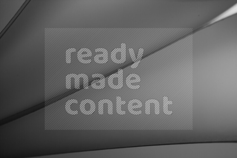 فن تجريدي يعرض المنحنيات المرتبة للأوراق باللون الرمادي