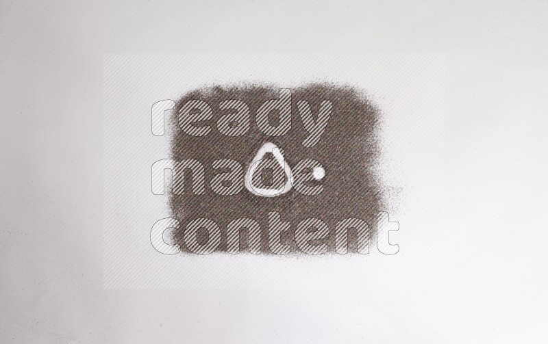 Arabic numbers written with glitter on white background