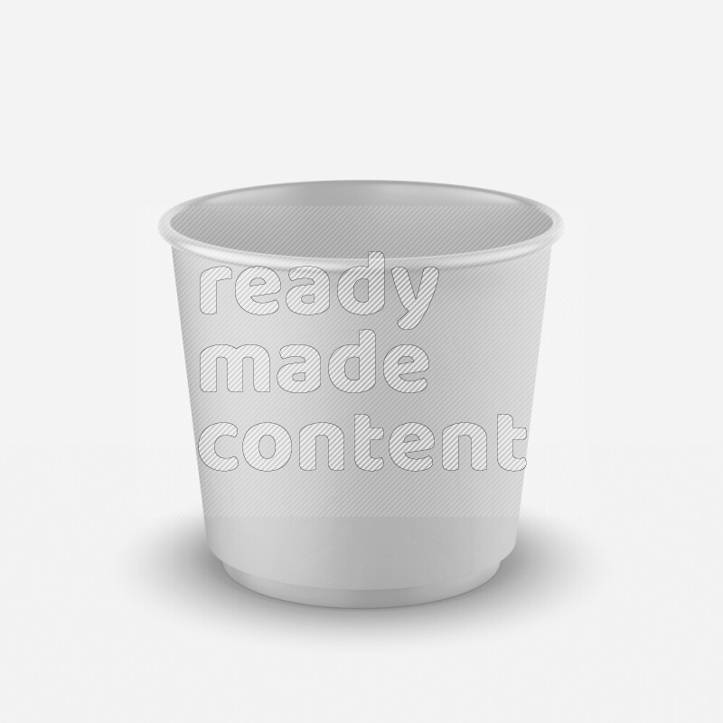 Empty white rough ice cream paper cup mockup isolated on white background 3d rendering