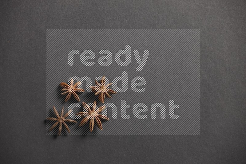 Star Anise on a black background