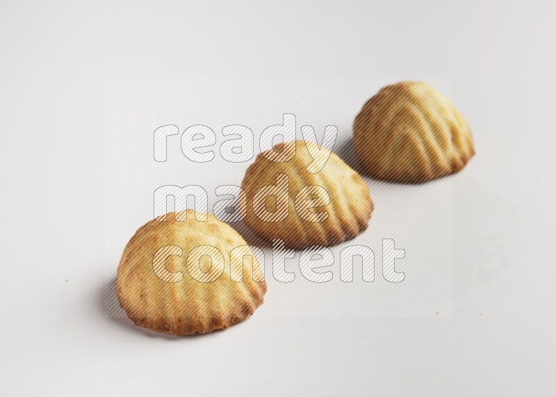 Three Pieces of Maamoul direct on white background