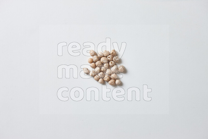 Chickpeas on white background