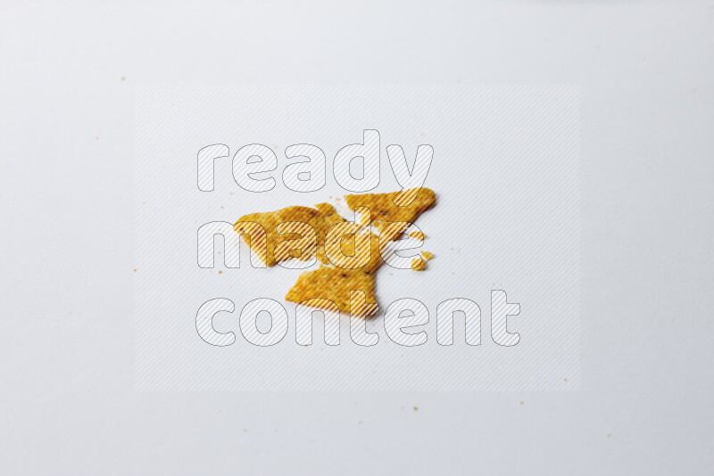 Nachos snacks on white background