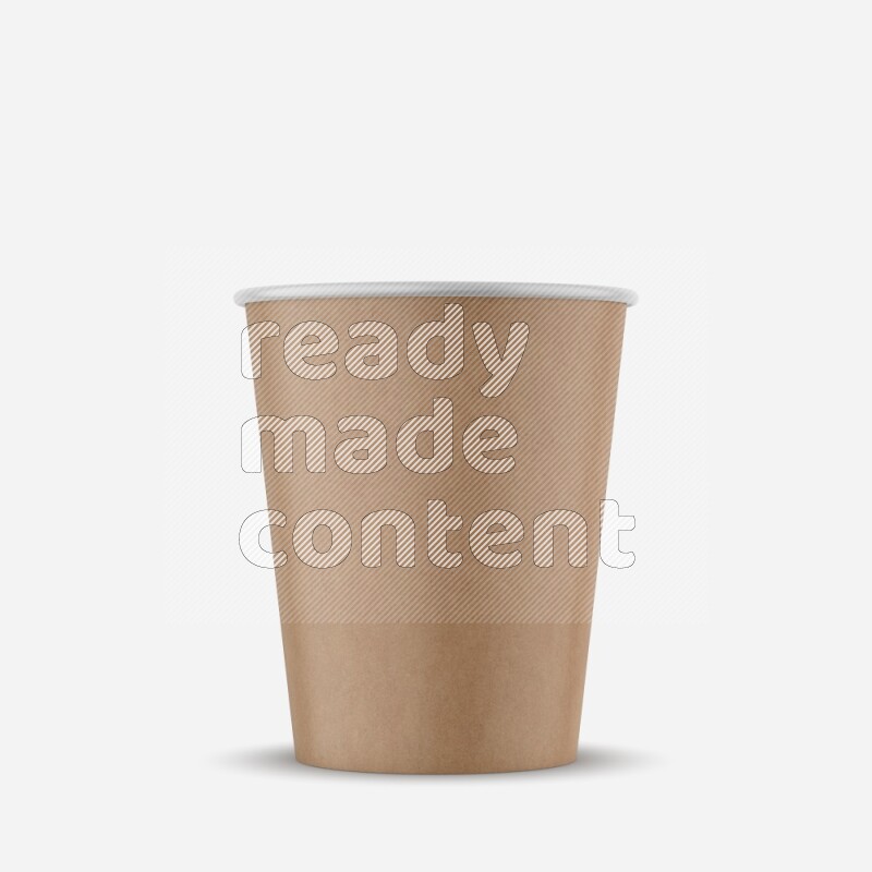 Matte paper cup mockup isolated on white background 3d rendering