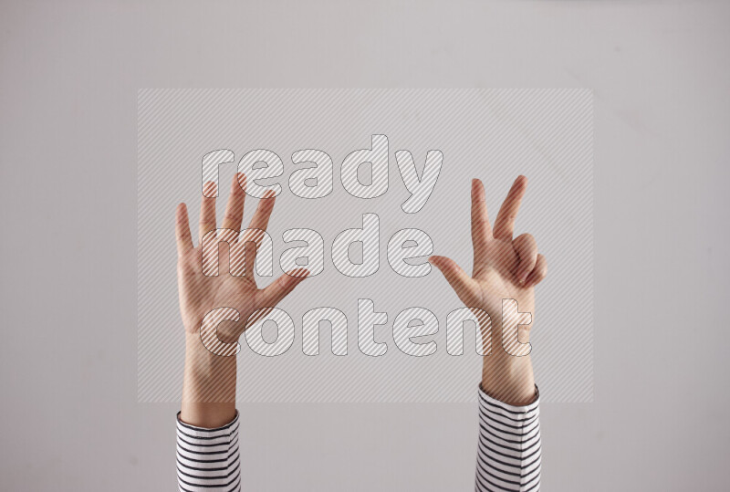 Woman hands gesturing sign language