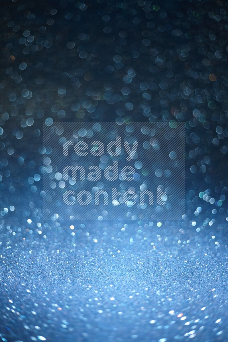 Blue glittery bokeh background