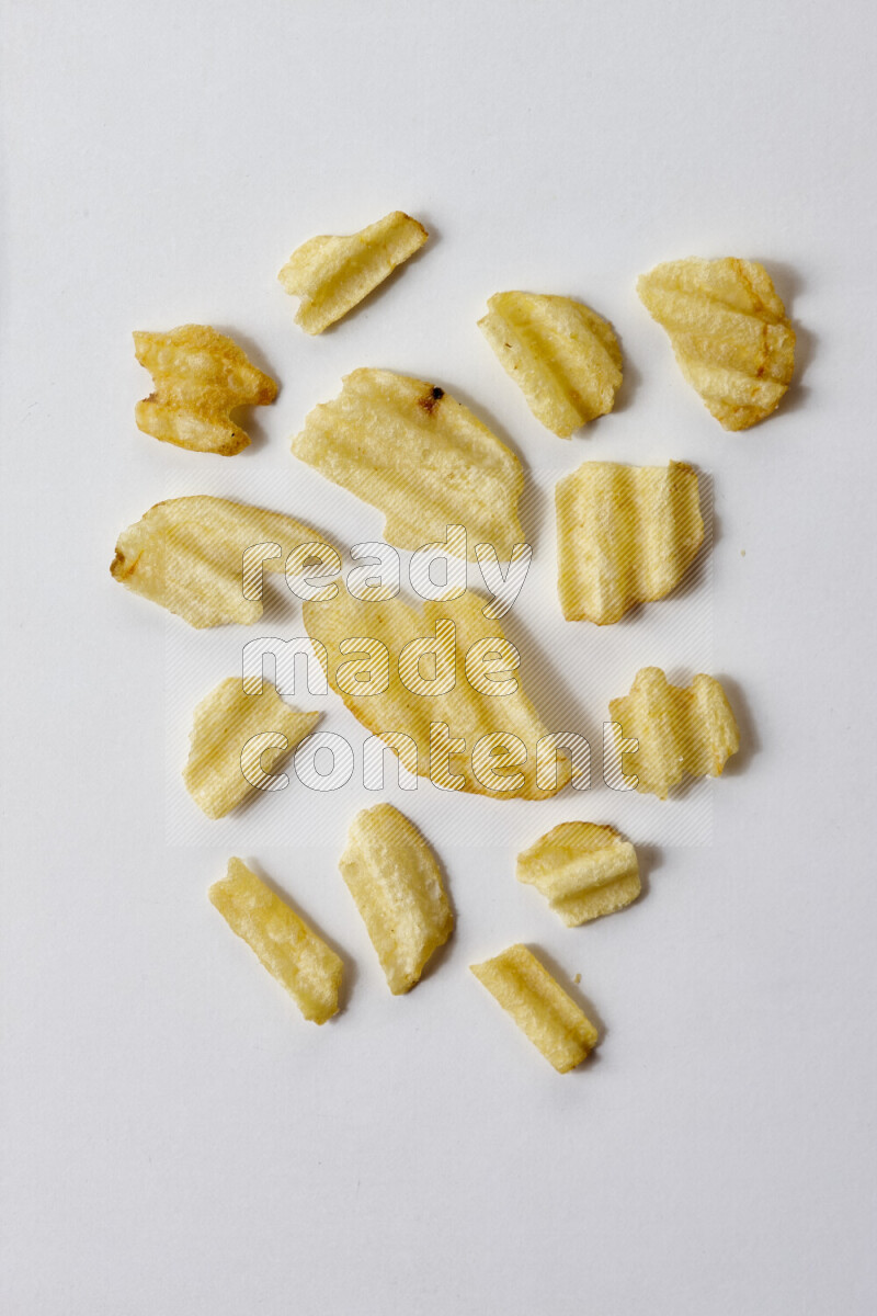 Chips snacks on white background