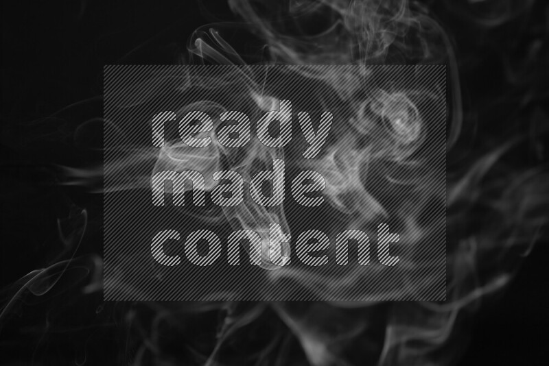 Motion of wavy smoke isolated on dark background