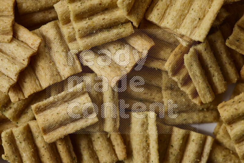 Crackers snacks on white background