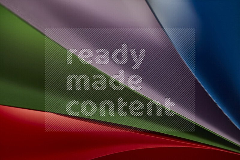 فن تجريدي يعرض المنحنيات المرتبة للأوراق الملونة