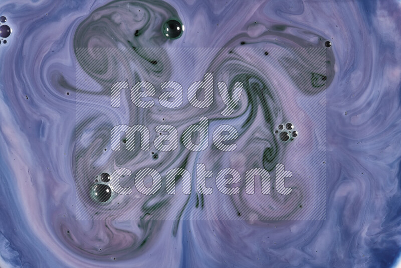 A close-up of abstract swirling patterns in blue, pink and green