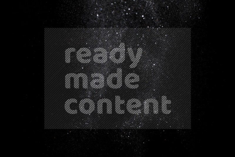 Silver glitter powder isolated on black background