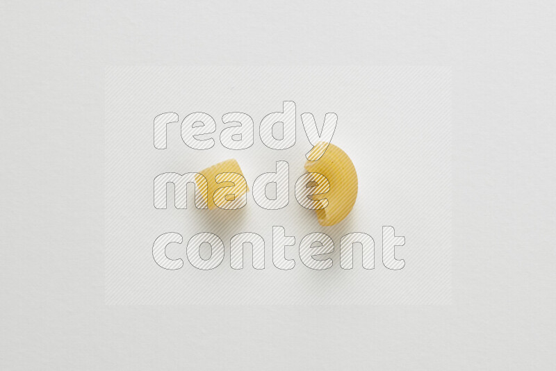 Different pasta types on white background