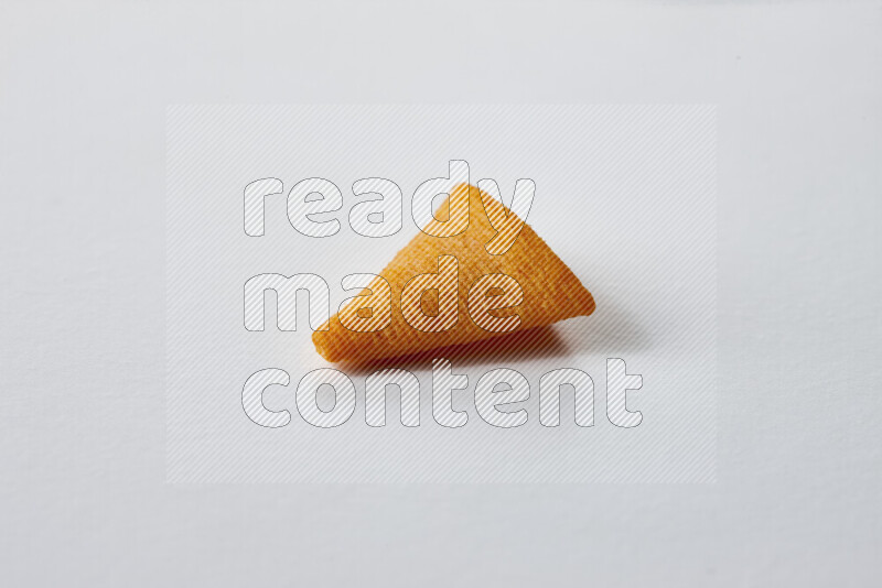 Assorted snacks on white background