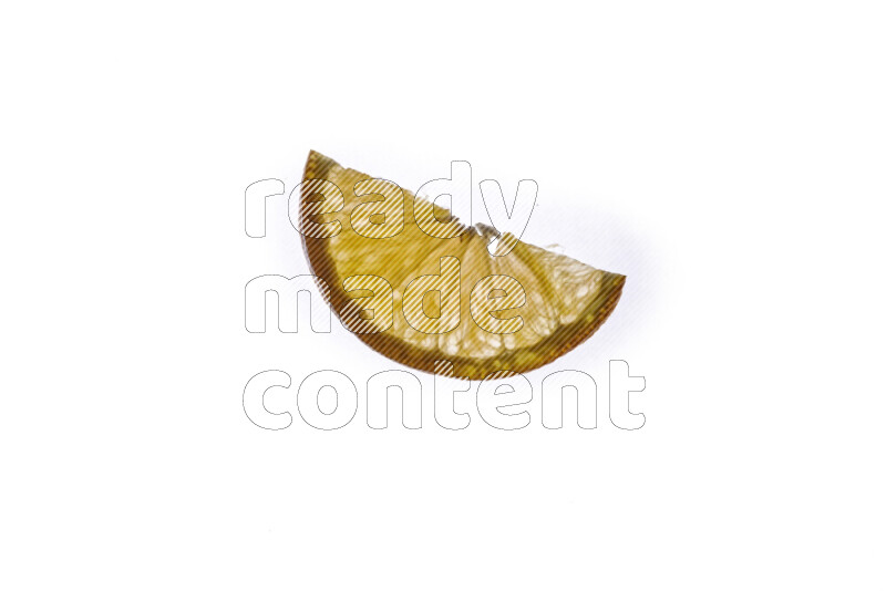Orange slices on illuminated white background