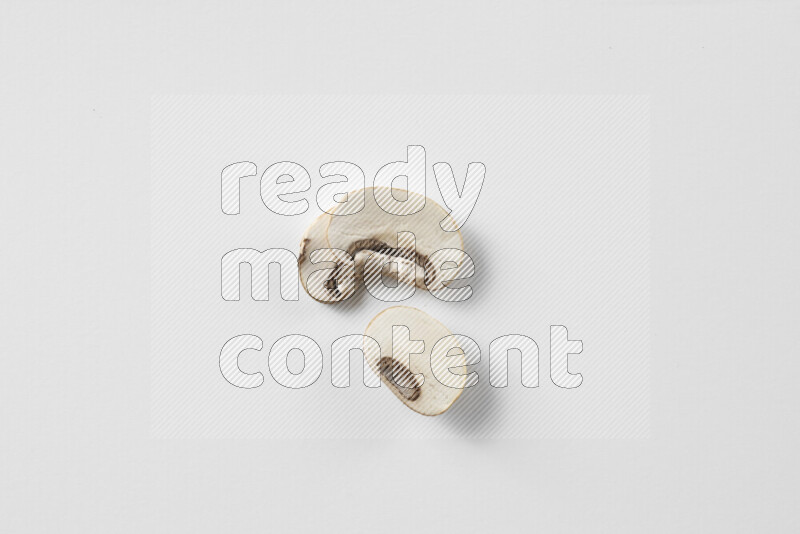 Mushrooms on white background