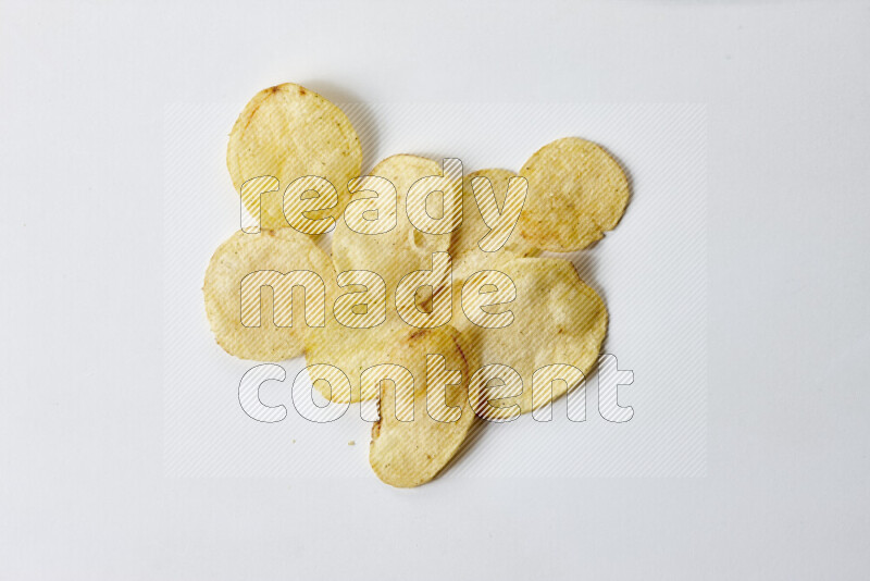 Chips snacks on white background