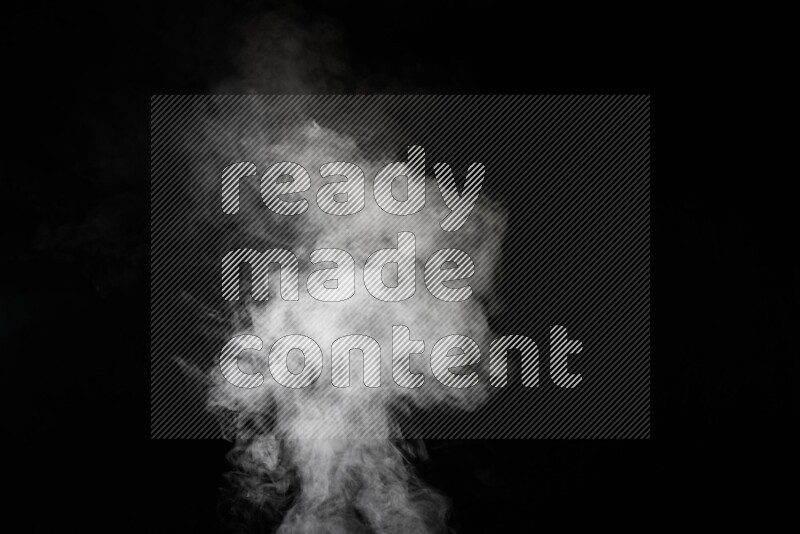 irregular white smoke on black background.
