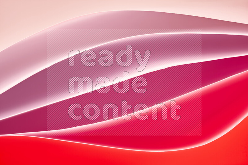 This image showcases an abstract paper art composition with paper curves in white and different warm gradients created by colored light