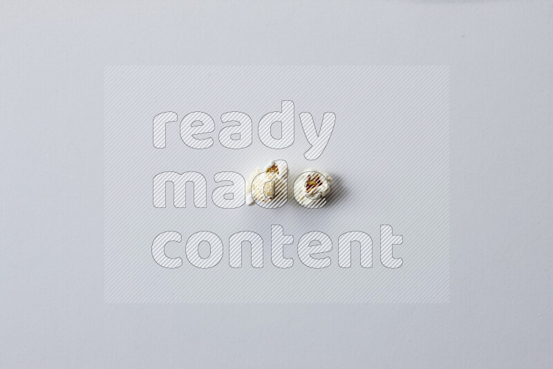 Popcorn snacks on white background