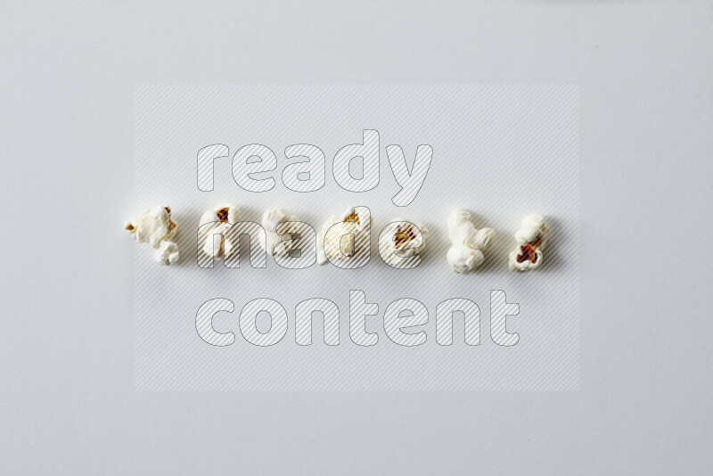Popcorn snacks on white background