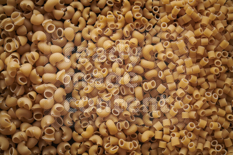 3 types of pasta filling the frame