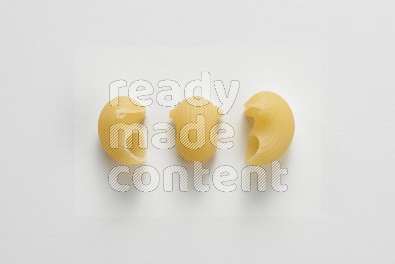 Pipe pasta on white background
