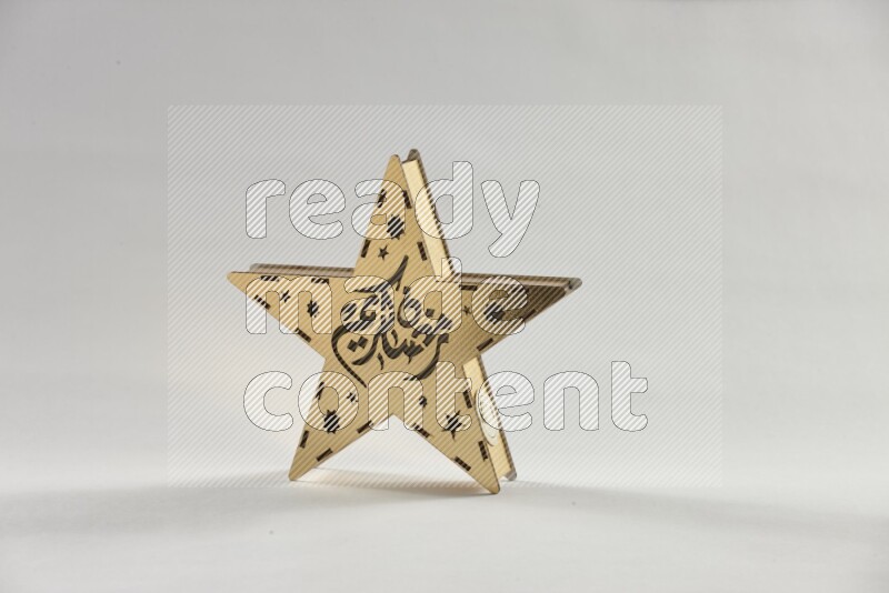 A ramadan lantern placed on white background