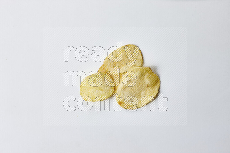 Chips snacks on white background
