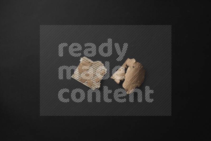 Cardboard on black background